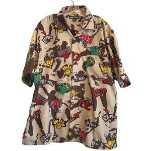 Regal‎ Wear Men's NBA Basketball Button Up Short Sleeve Shirt - Size XL